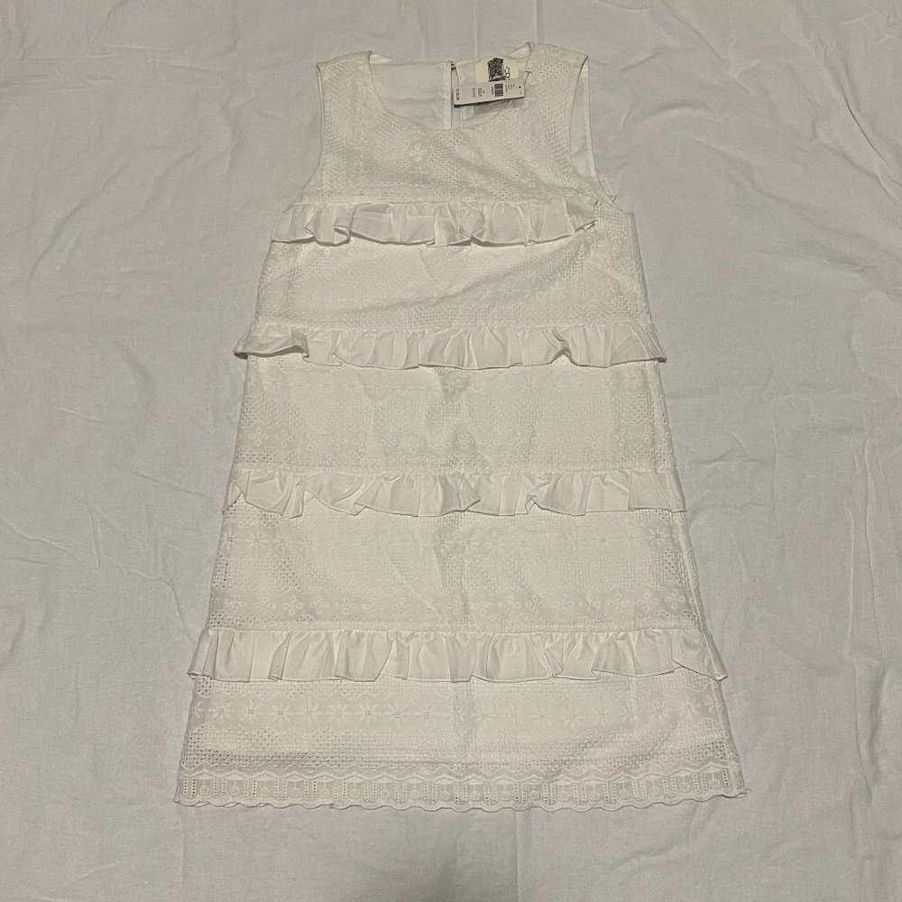 Anthropologie Lili's Closet White Dress XXS Petite NWT